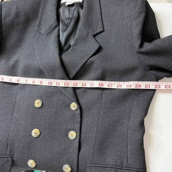 Rena Rowan for Saville Double Breasted Blazer Jacket Wool Plus Size 16 - Picture 9 of 11